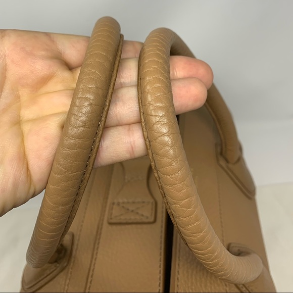 Authentic CELINE Mini camel Leather Luggage Tote Bag - Picture 8 of 16